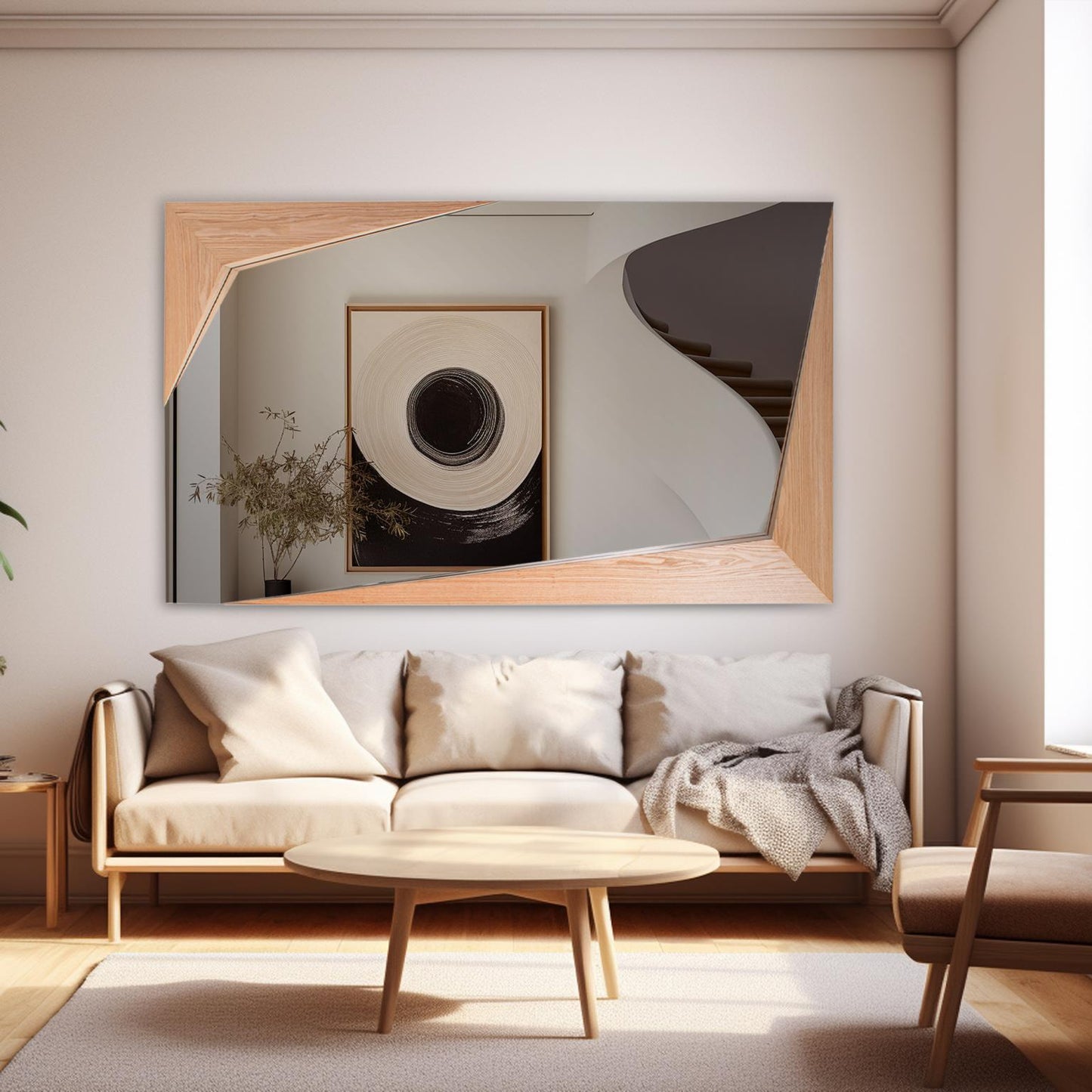 Mojgan Modern Dimensional Oversized Mirror