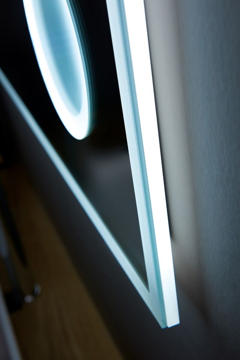 LED Mirror with Magnifying Mirror