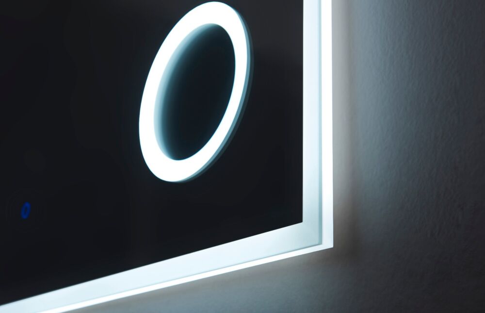 LED Mirror with Magnifying Mirror